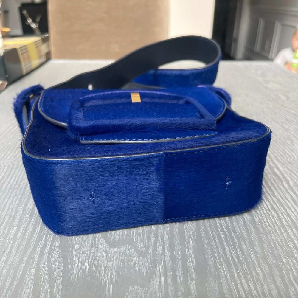 Tory Burch BLUE Mini Pony Hair Shoulder Bag